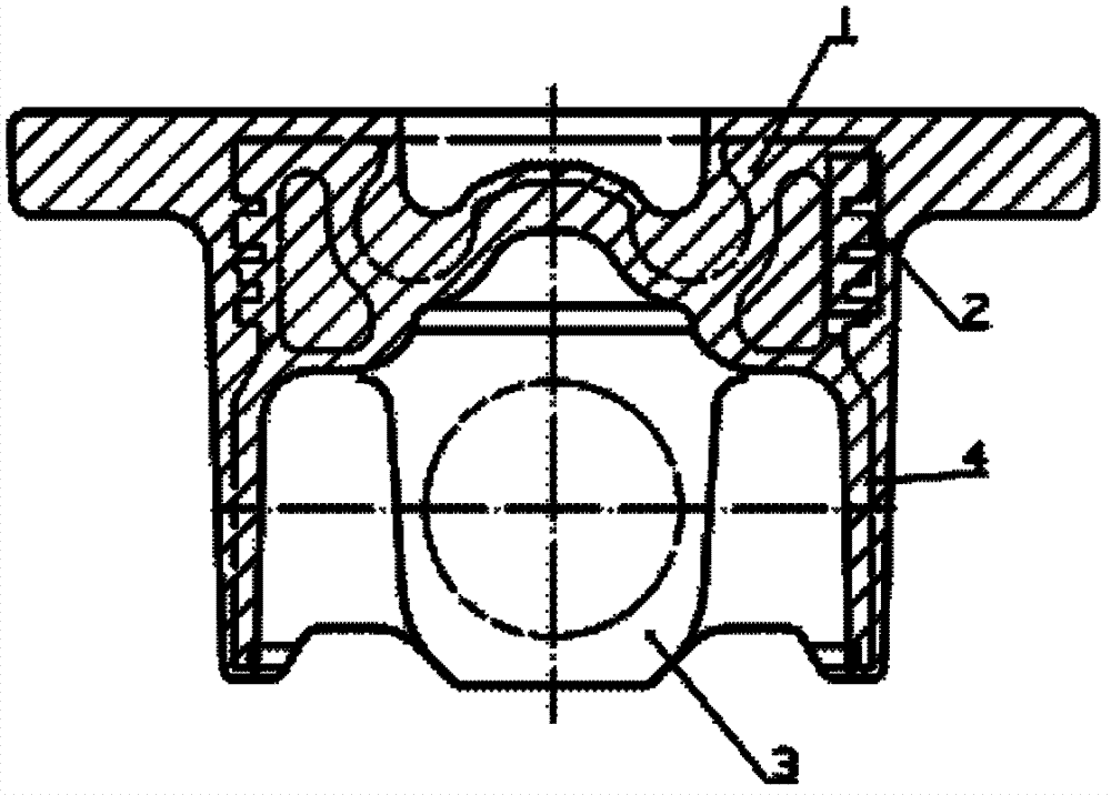 Manufacturing process of solid cold-spun forged steel piston with internal cooling oil chamber