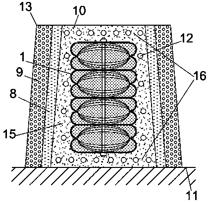 Fabricated type road isolated pier structure with damping energy dissipation function