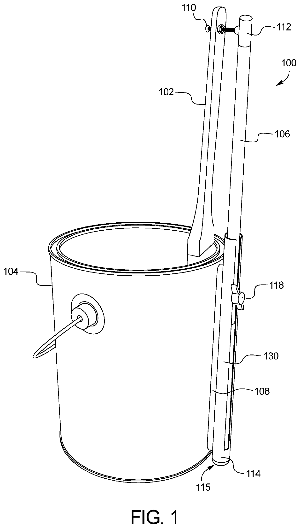 Adjustable brush holding assembly