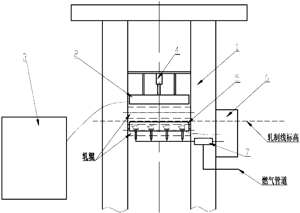 Plate-and-strip online heating device used in rolling process of magnesium alloy