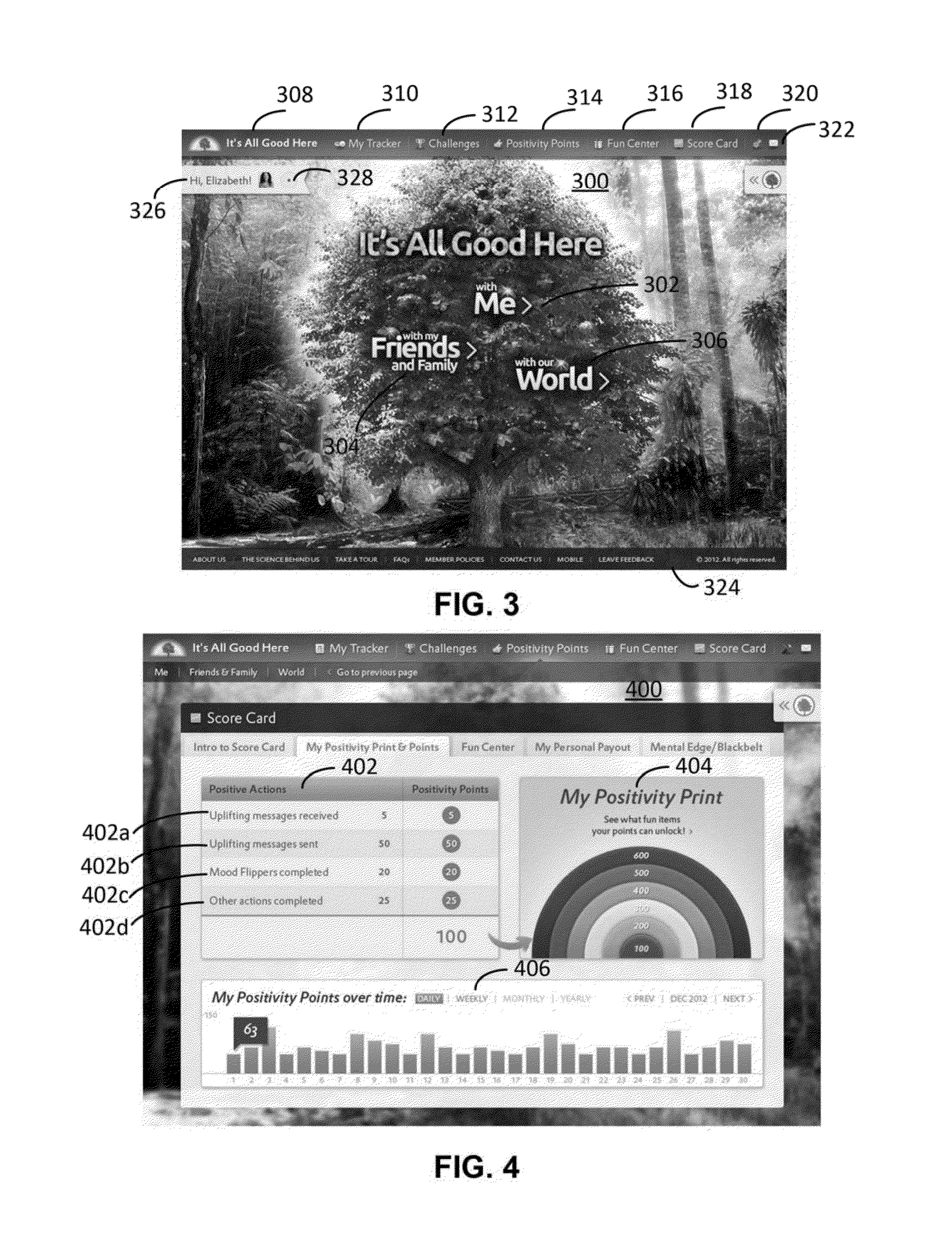 System for modifying a user's neurological structure or neurochemistry by improving mood, positivity level, or resilience level, incorporating a social networking website and method of use thereof