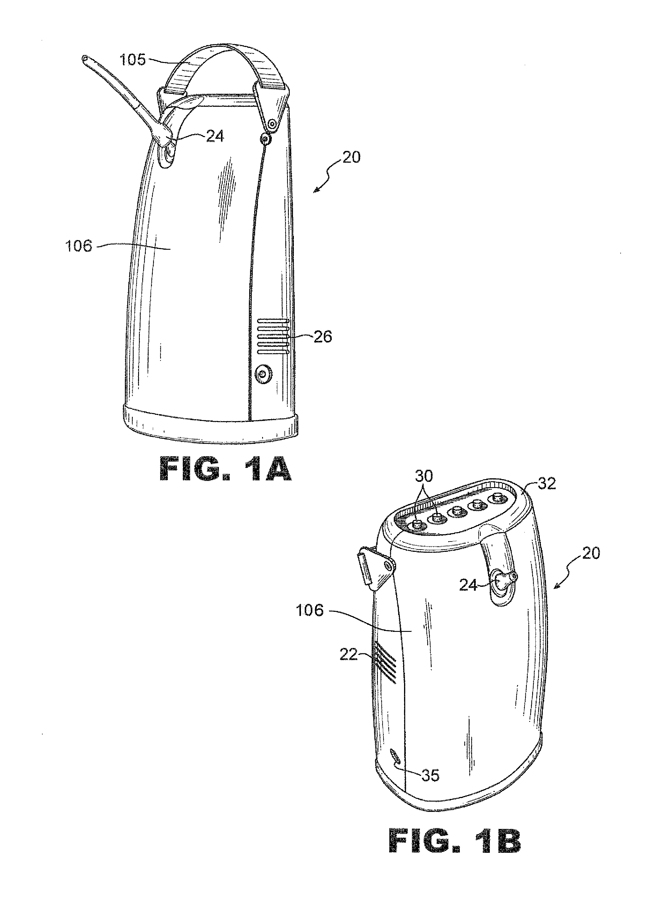 Sound enclosure for portable oxygen concentrators