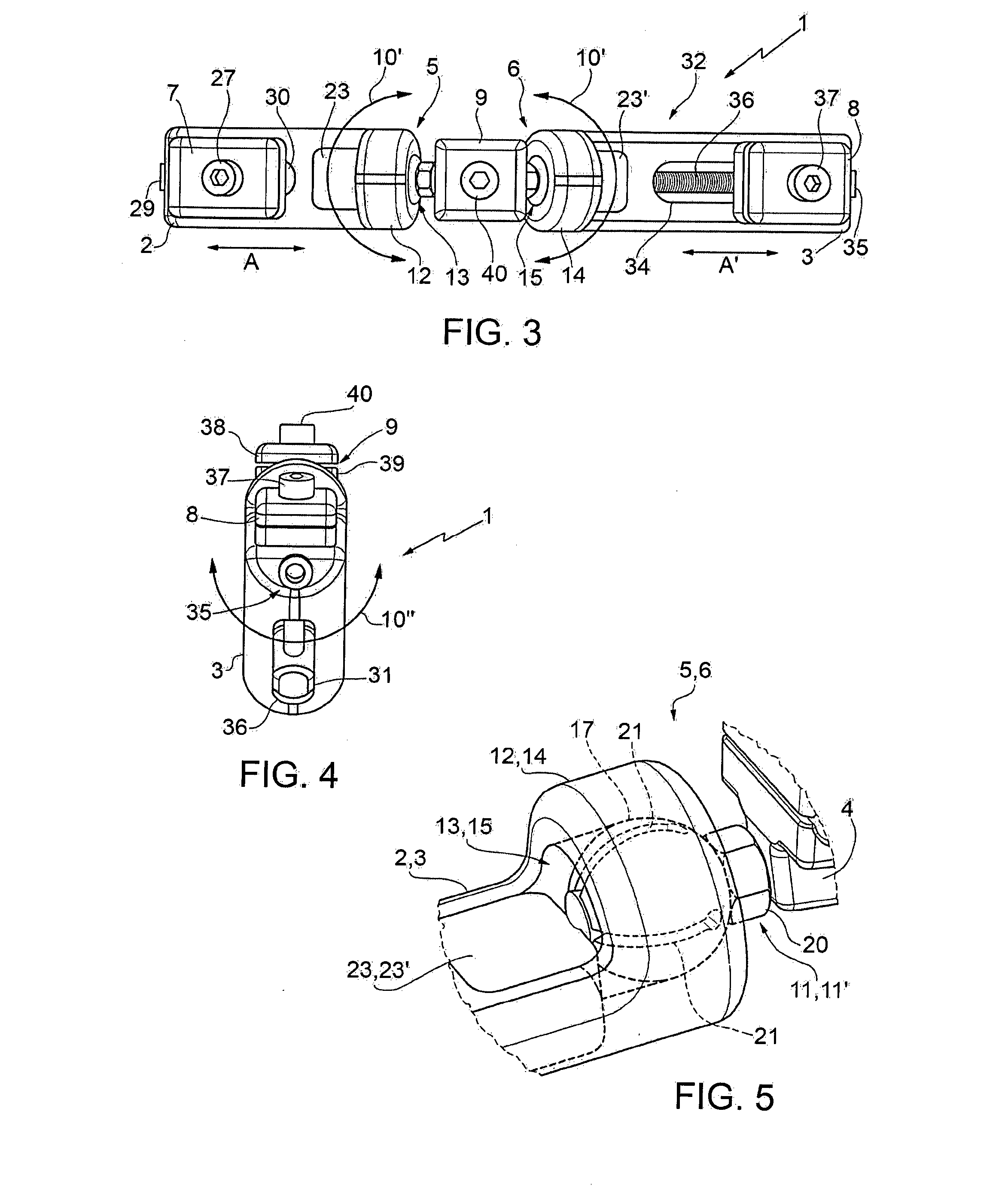 External fixing device, for treating bone fractures