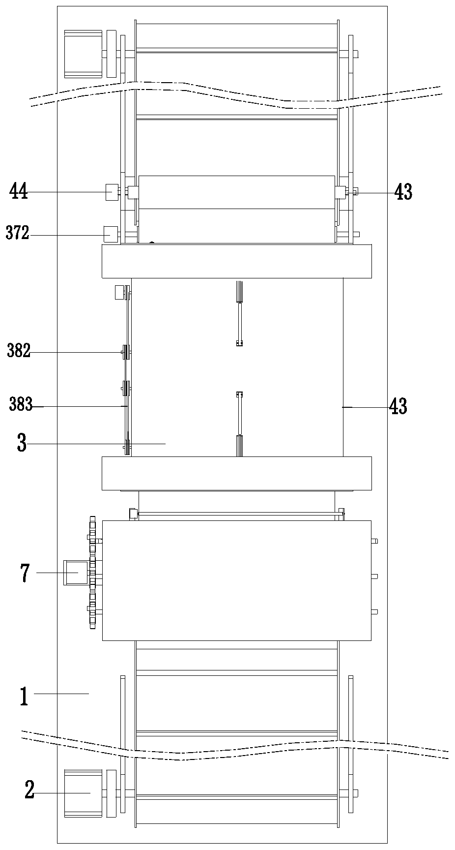 A special automatic lamination processing equipment for color steel corrugated board of movable board room