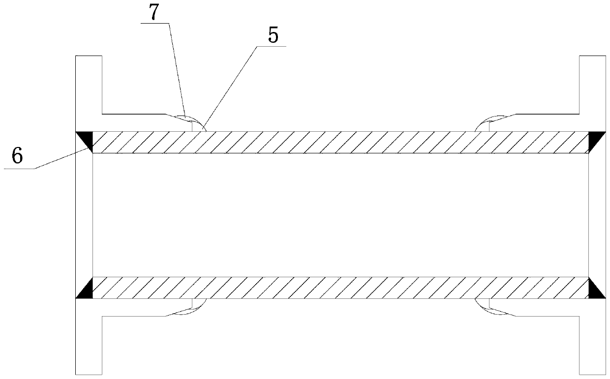 Welding process of nodular cast iron pipe flange pipe