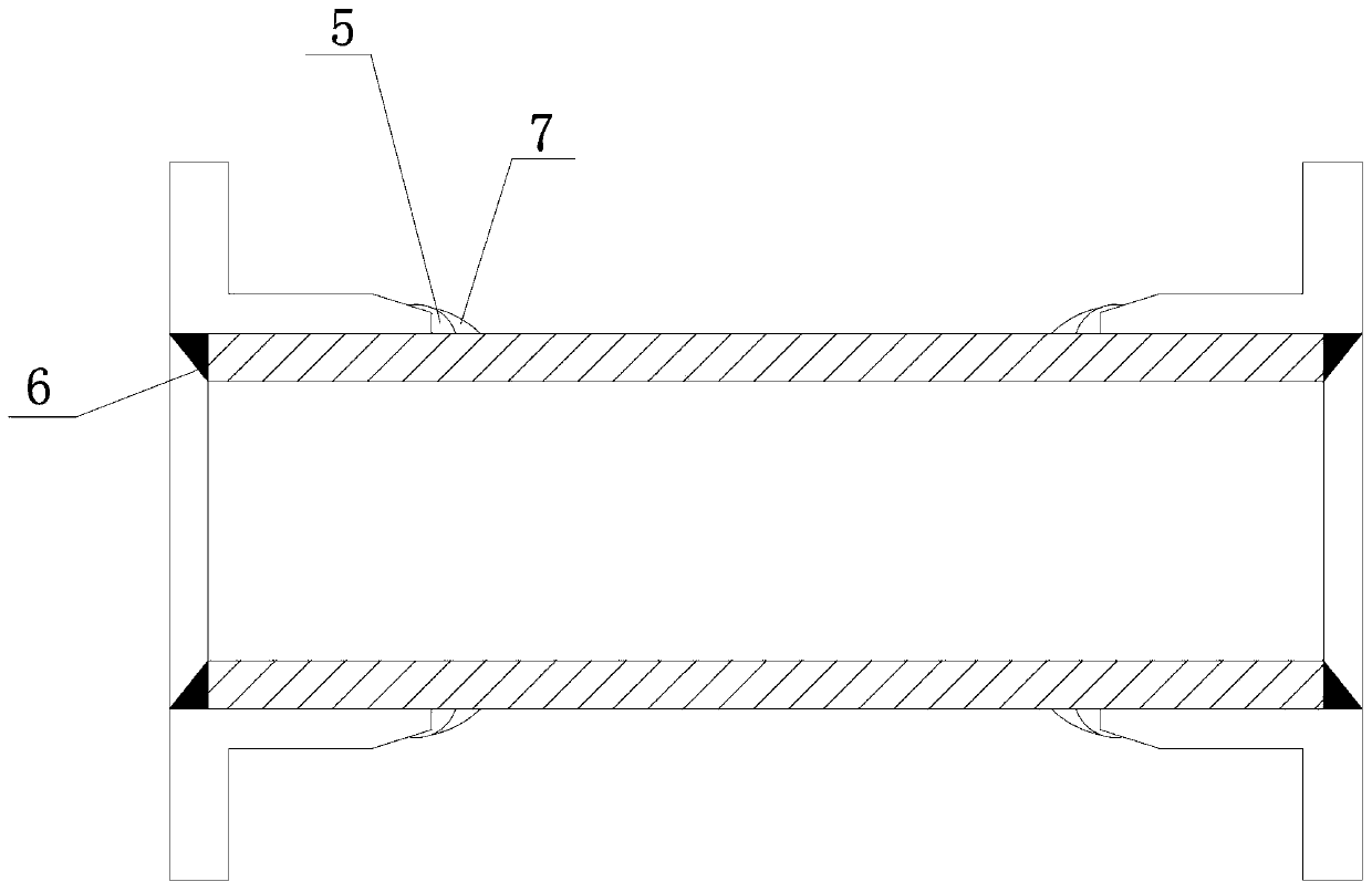 Welding process of nodular cast iron pipe flange pipe