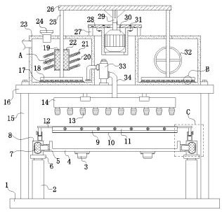 An environment-friendly inkjet coating device for steel plate processing