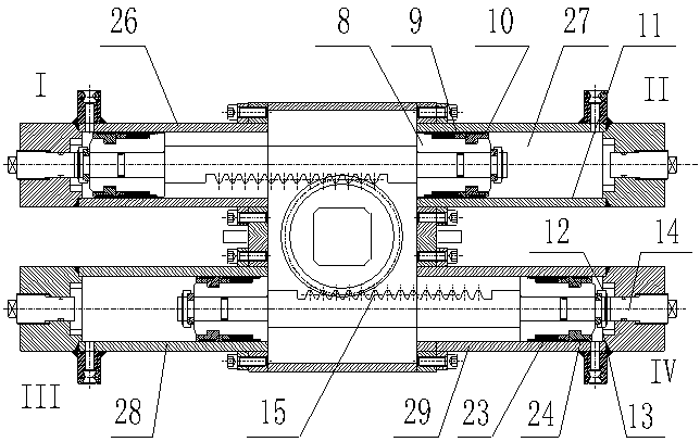 Rotatable material distributing valve device for coal mine gangue paste body filling and operation method