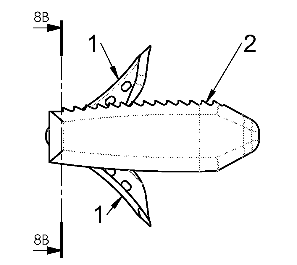 Anchoring device for a spinal implant, spinal implant and implantation instrumentation