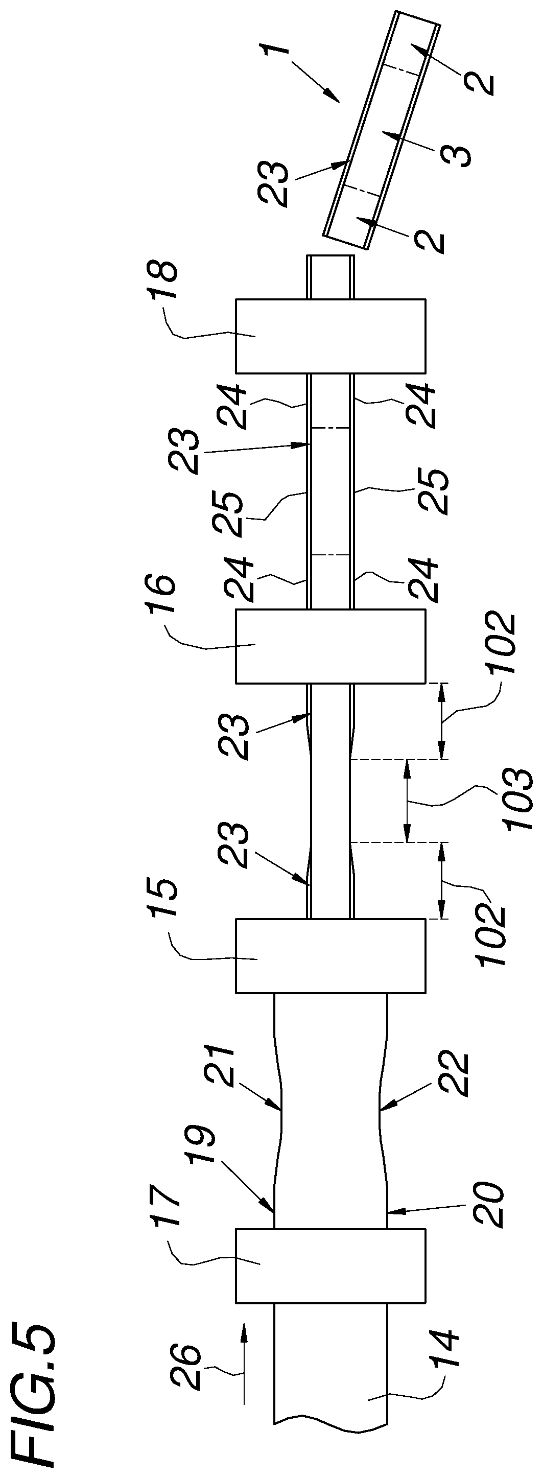 Apparatus and method for producing an elongated profiled part