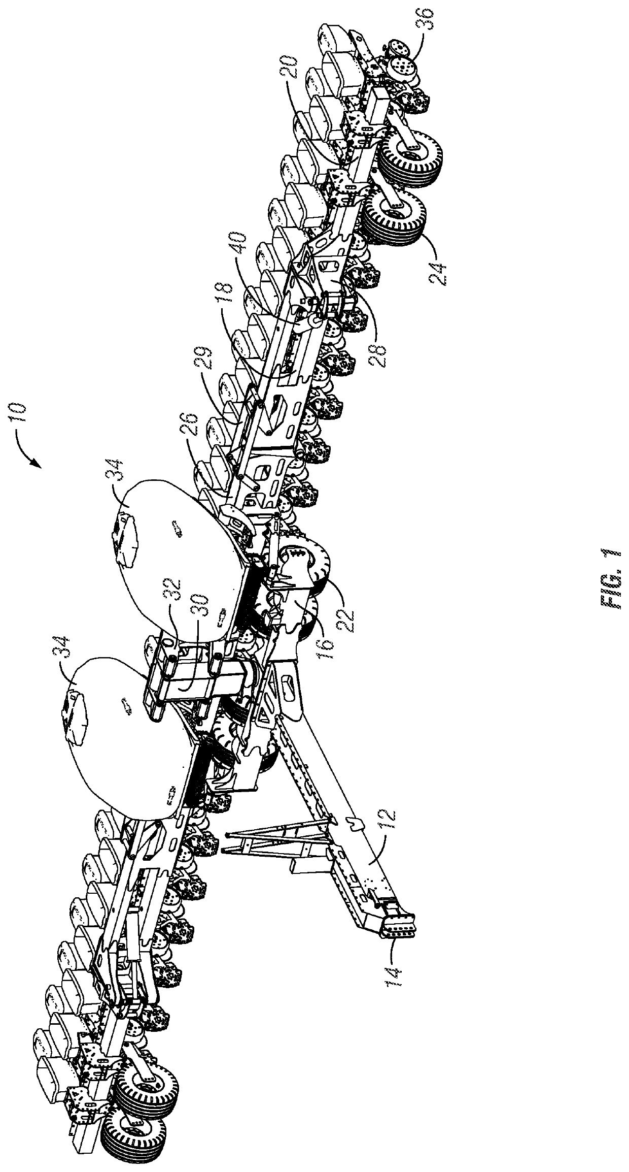 Pivoting implement frame