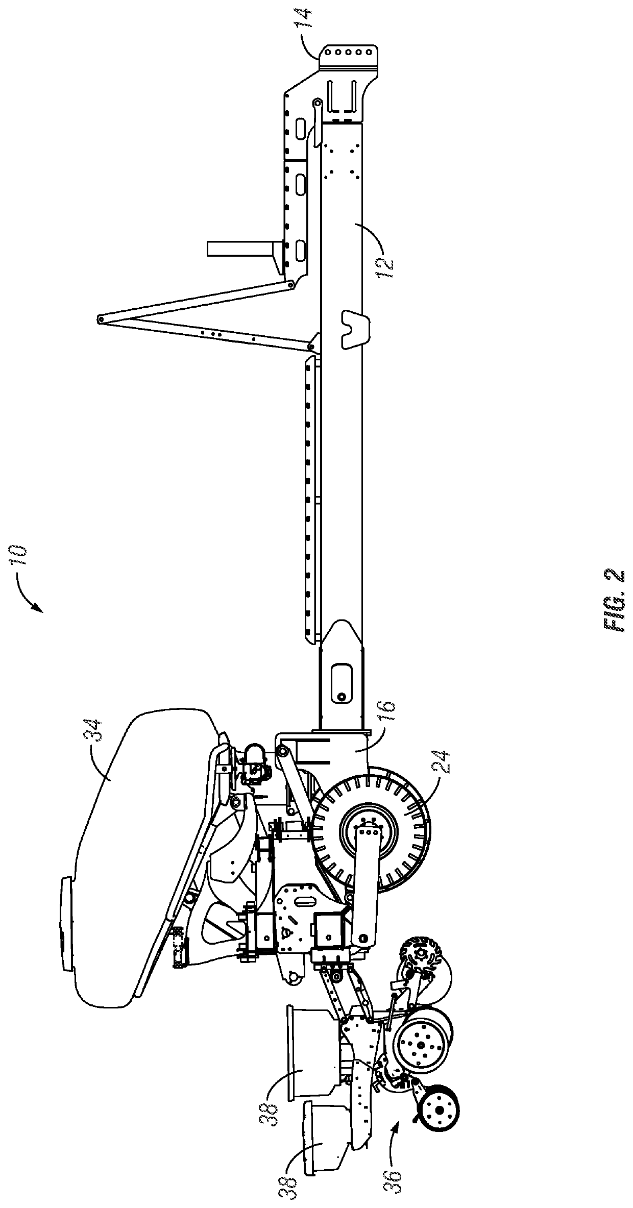 Pivoting implement frame