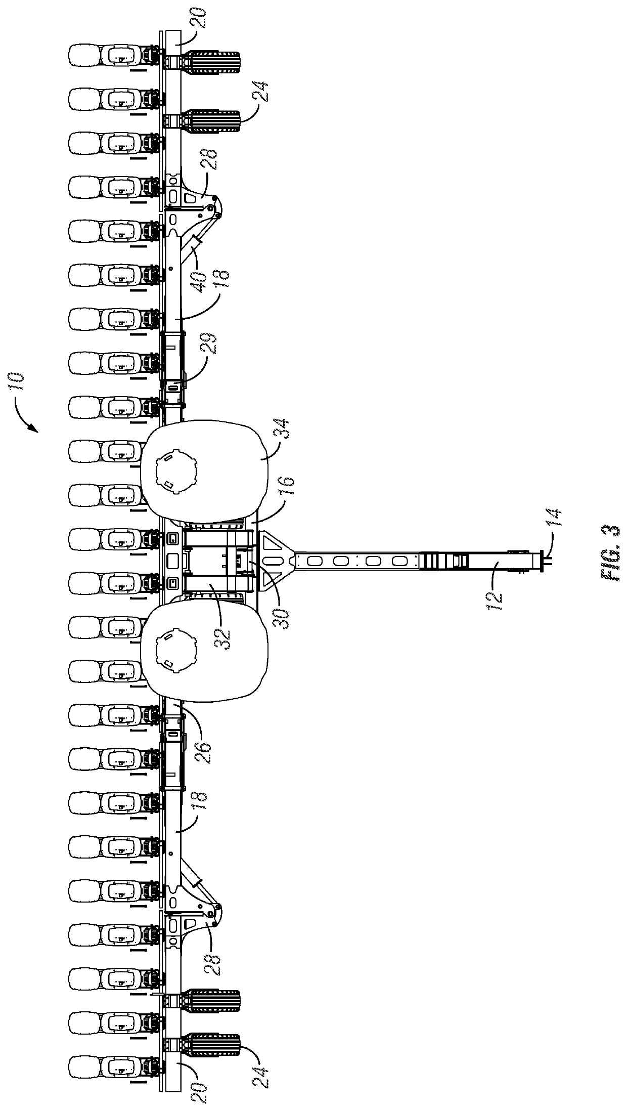 Pivoting implement frame