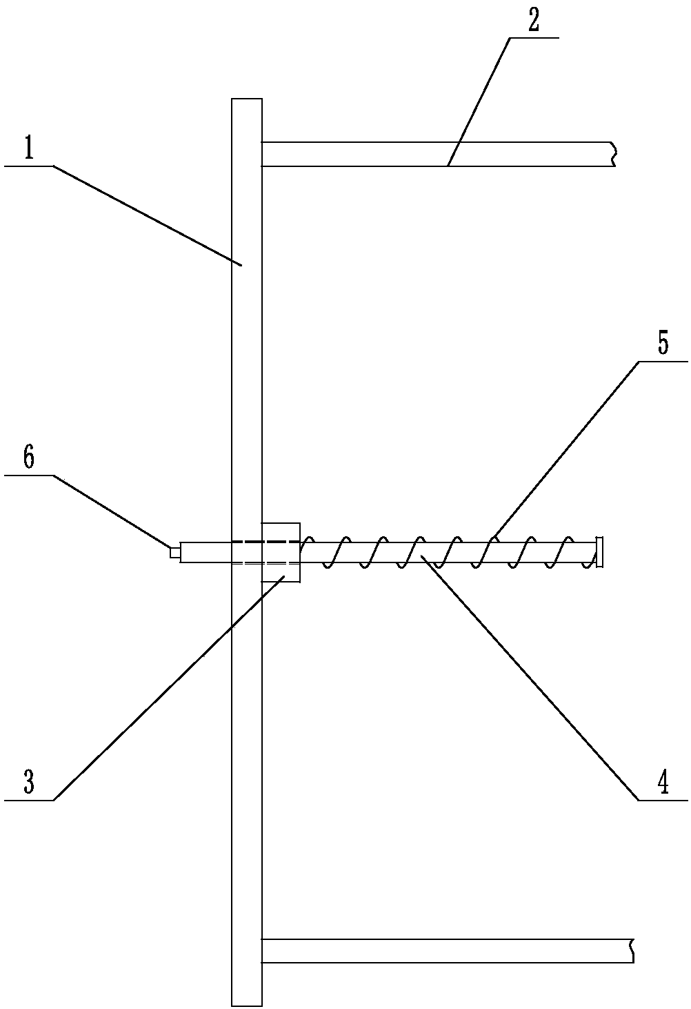 Elastic support device of plate shearer