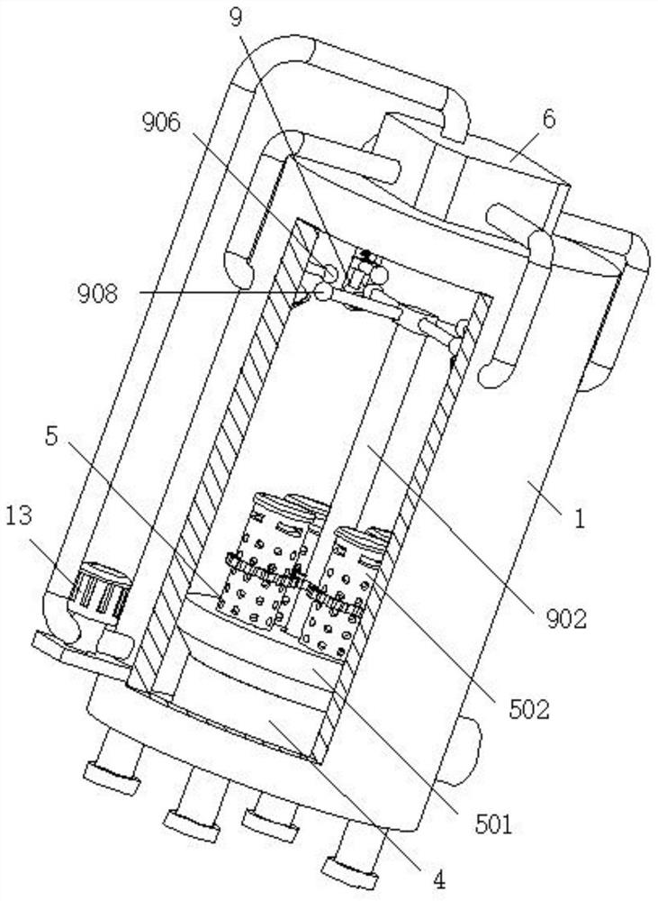 Waste gas treatment device used in production of adhesive with food protein as raw material