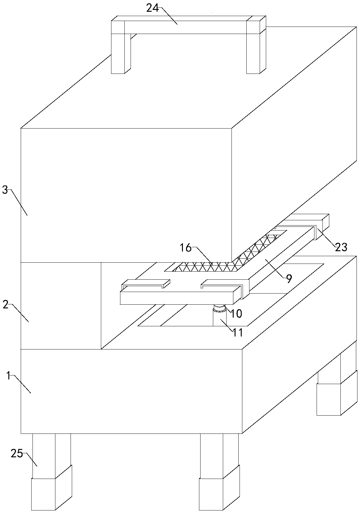 Grinding device for industrial production