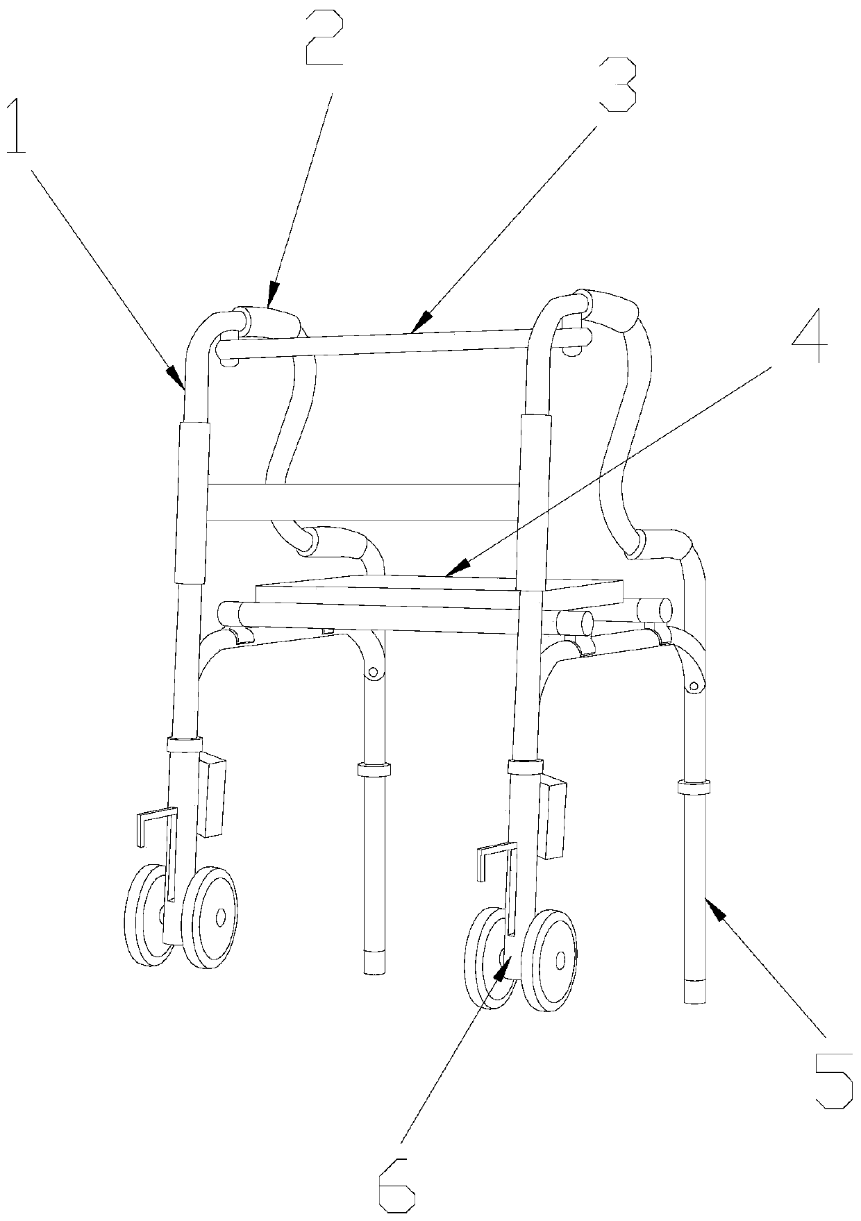 Walking aid device for climbing stairs