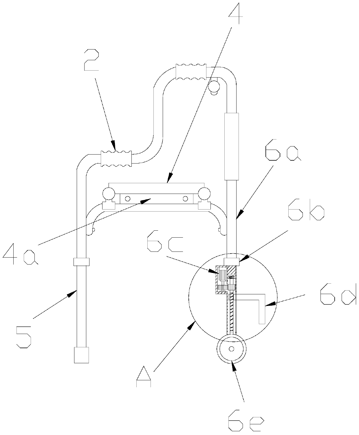 Walking aid device for climbing stairs