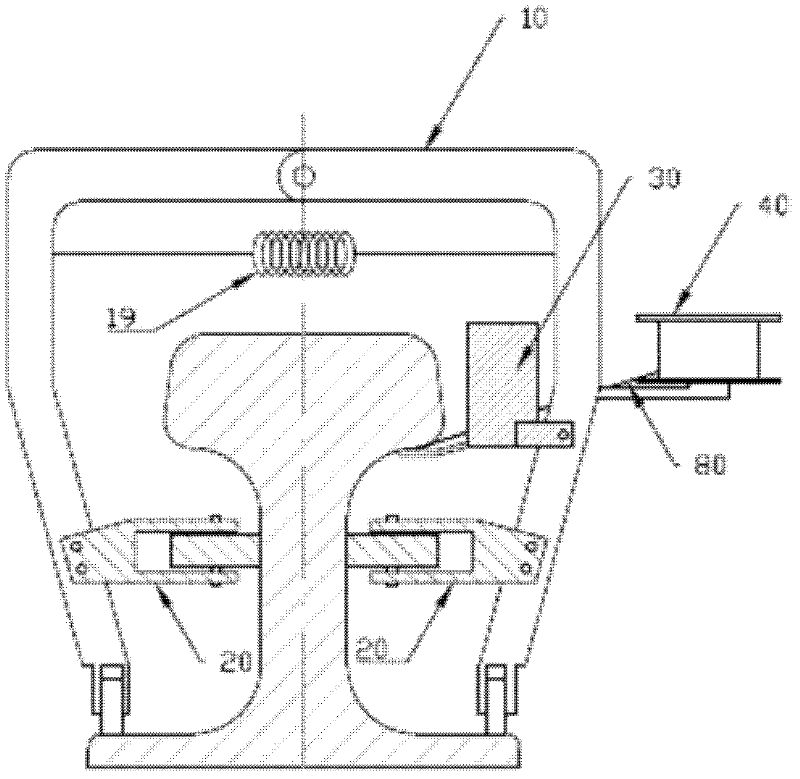 Device for distributing optical fibers on steel rail