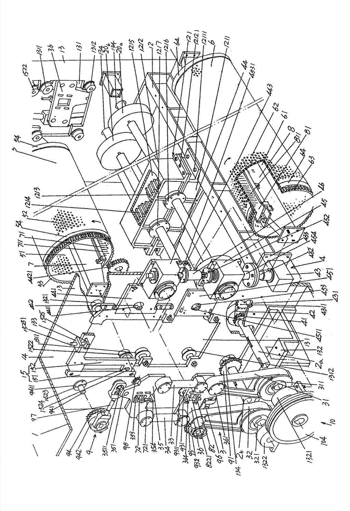 Double-drum rotary-type needling machine