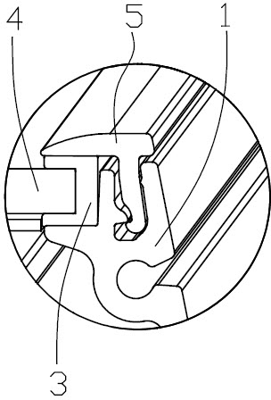 Sealing structure for strip-shaped lamp