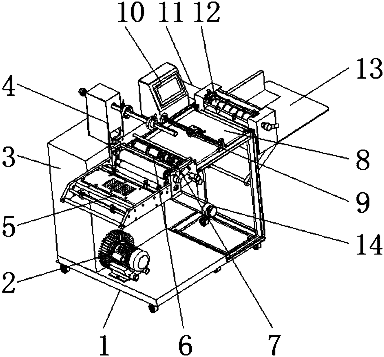 Waste collecting-slitting-paper cutting machine