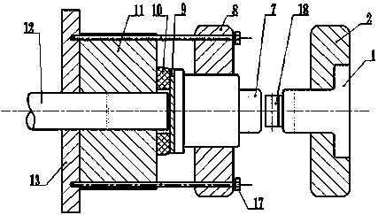 Thermal simulation test auxiliary device for round bar metal forged piece and using method thereof