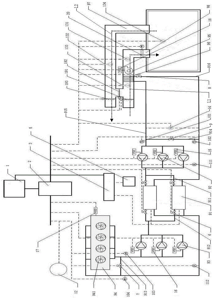 Overall energy saving control device of central air conditioner