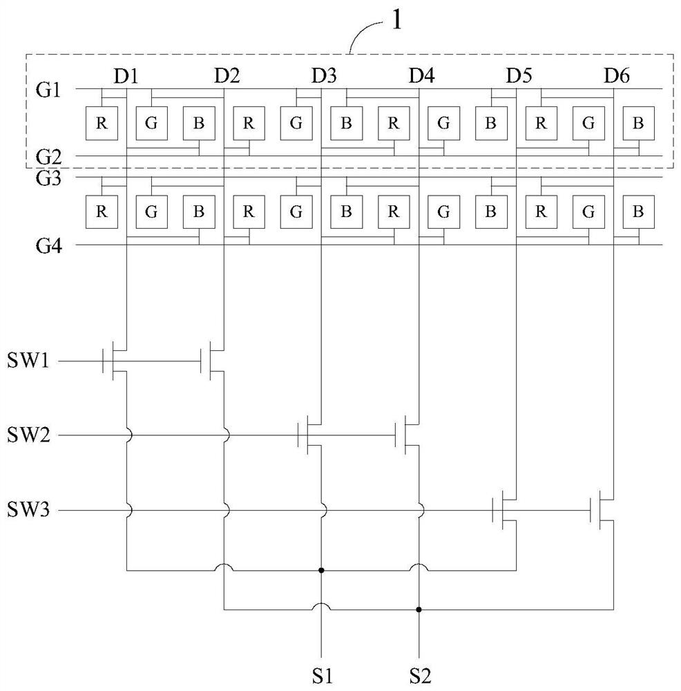 Display screen structure and driving method thereof