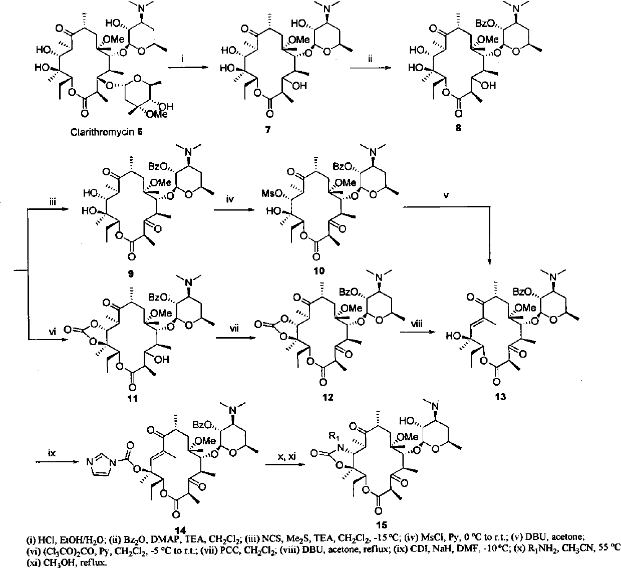 Novel ketolide compound and preparation method and application thereof