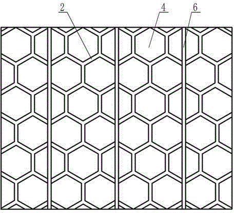 Honeycomb arc reinforcing rib plastic formwork