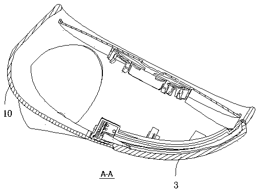 Warning method through light control based on principle of reflection