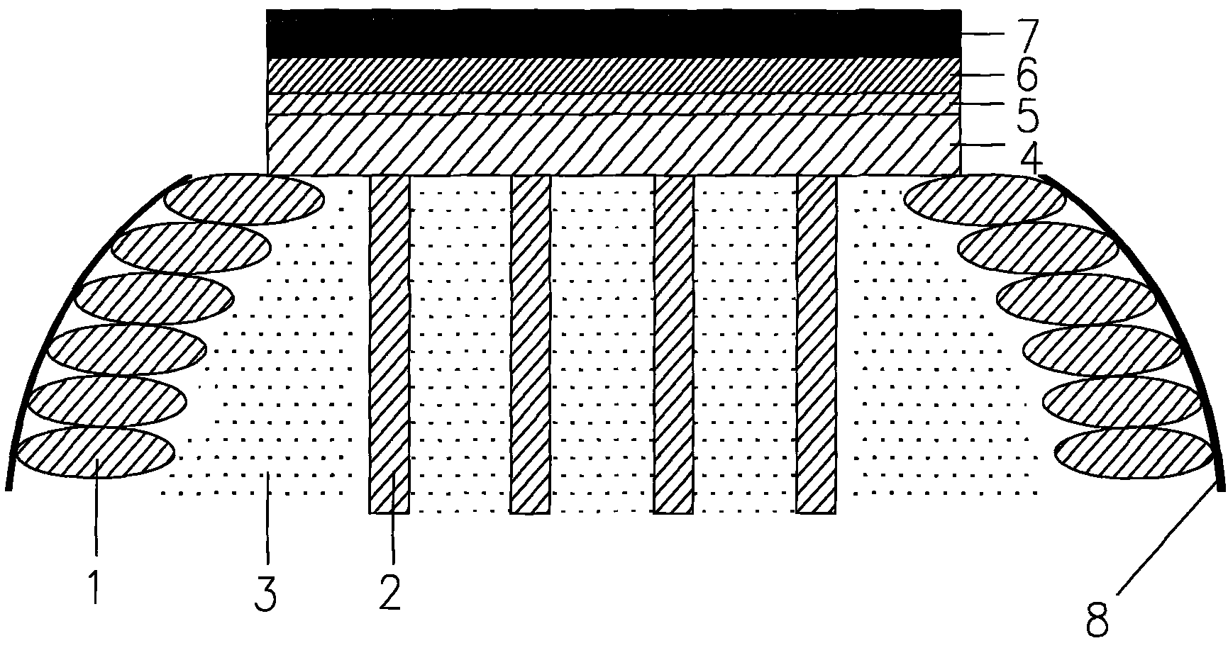 High-grade highway structure of soaked sand dredger filling embankment in coastal region