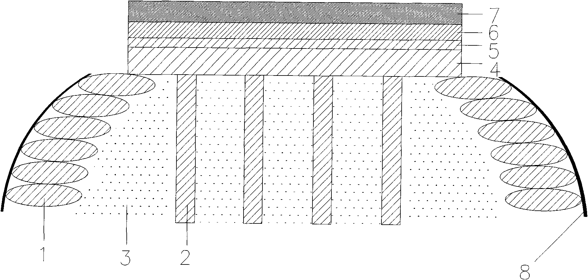 High-grade highway structure of soaked sand dredger filling embankment in coastal region