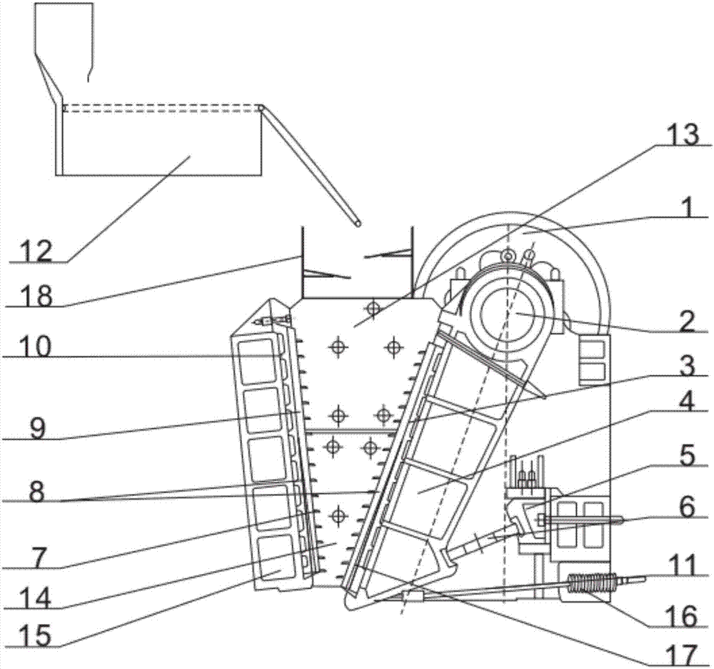 Feeding buffer device of jaw crusher