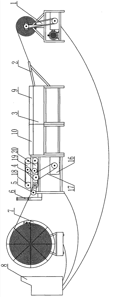 Oblique wave padding forming machine of cooling tower