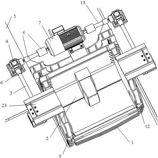 Holding and lifting device of large-scale passenger airplane mobile production line shifting equipment