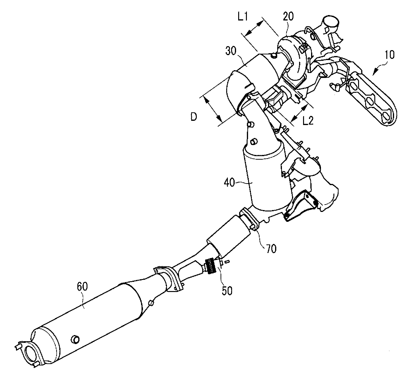 Apparatus for reducing nitrogen oxide contained in exhaust gas