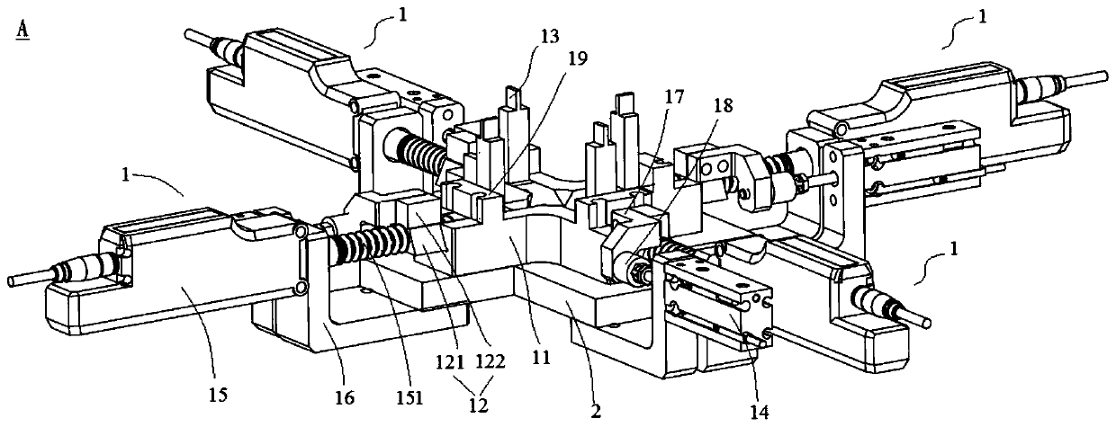 Point circle average diameter detecting mechanism of internal-tooth-shaped workpiece