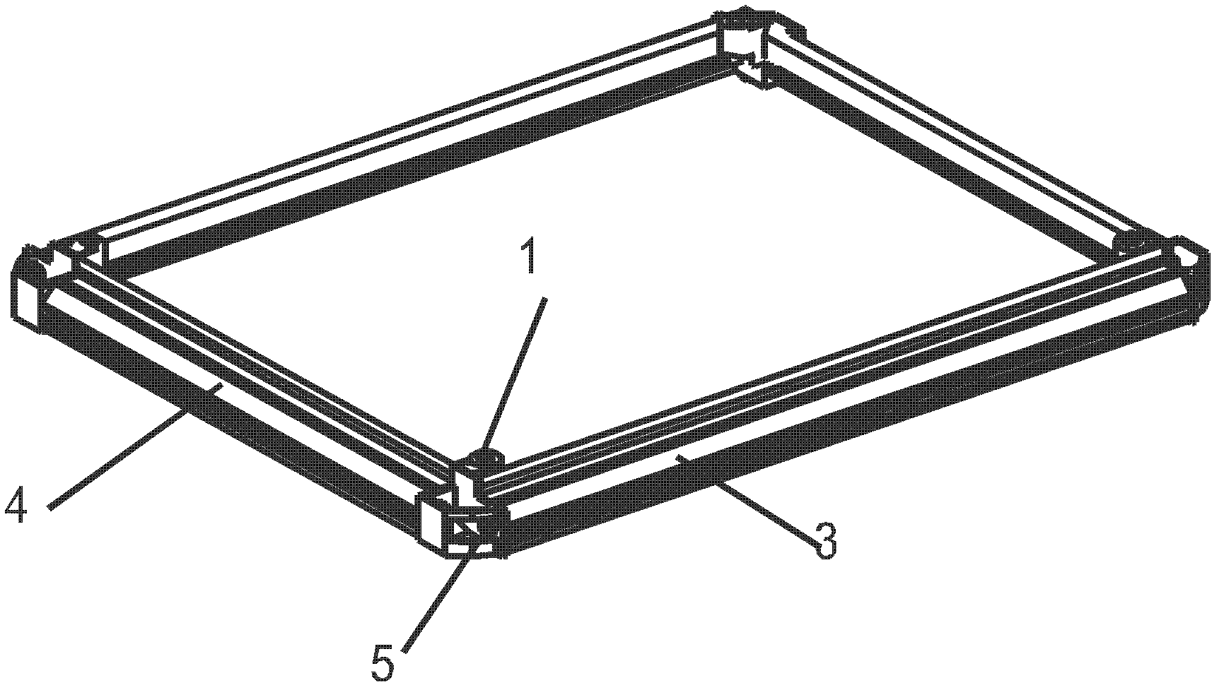 A combined aluminum profile cabinet frame