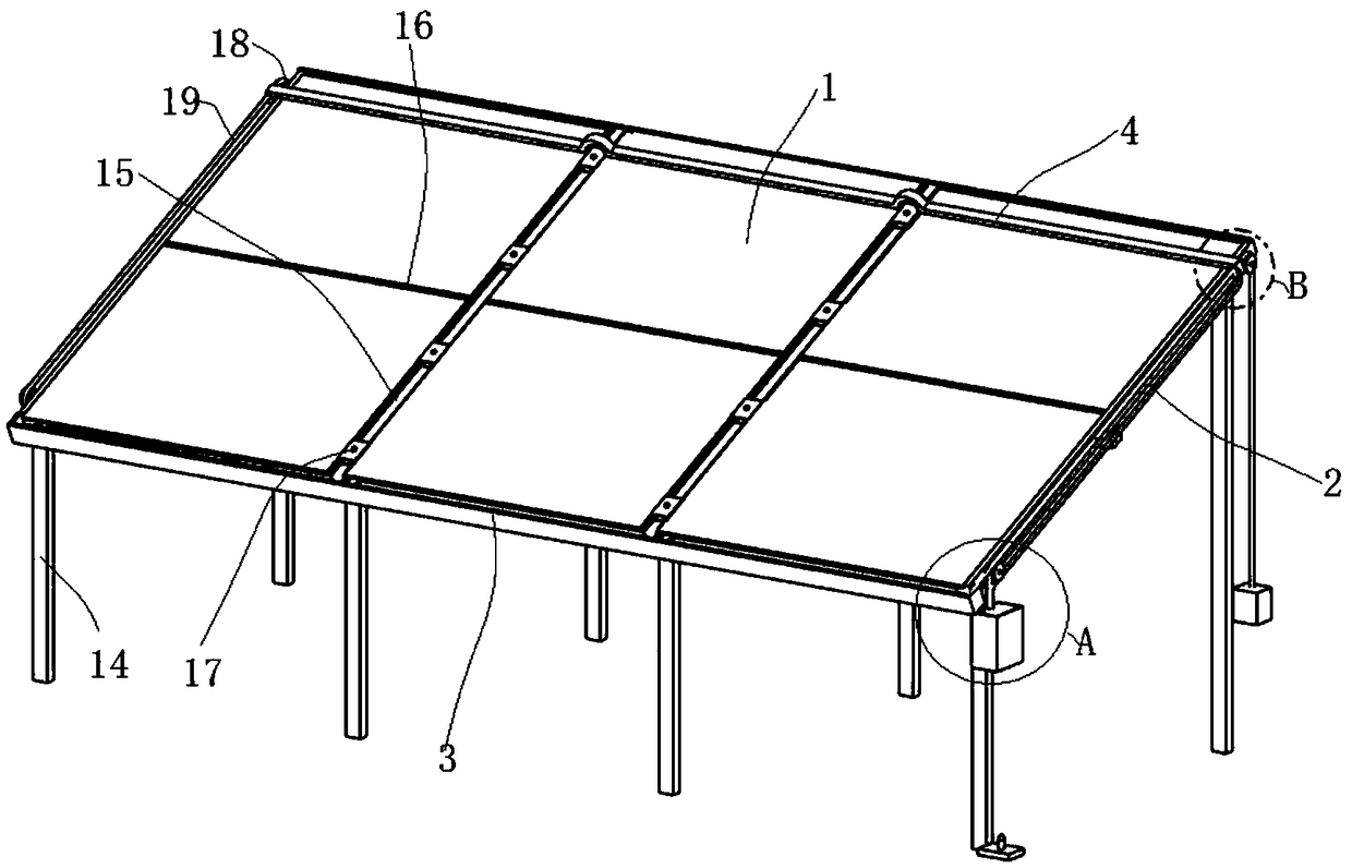 Photovoltaic power generation bracket for improving solar energy conversion rate and an installation and construction method thereof