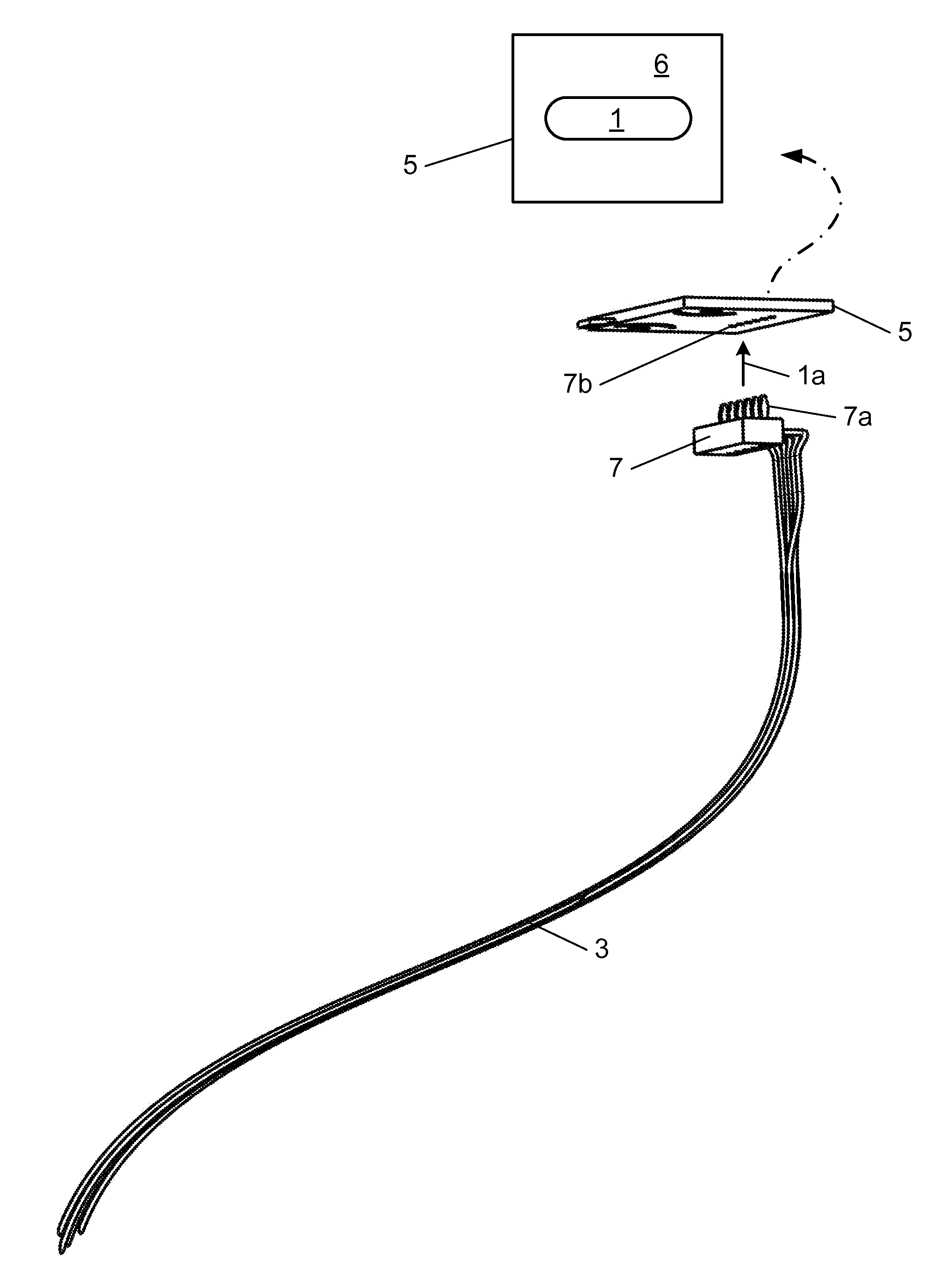 Semiconductor-component device assembled on a heat sink, assembly method, and lighting device for a motor vehicle including such a device