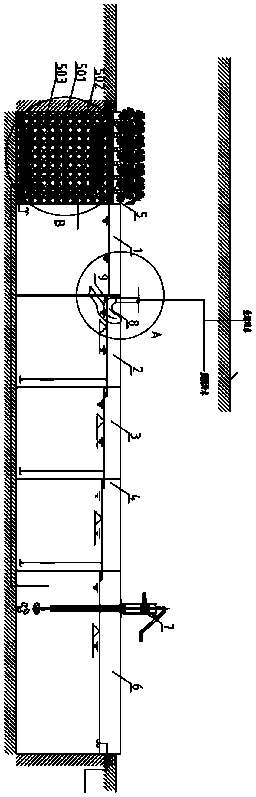 Unpowered black water and gray water separation septic tank for rural areas