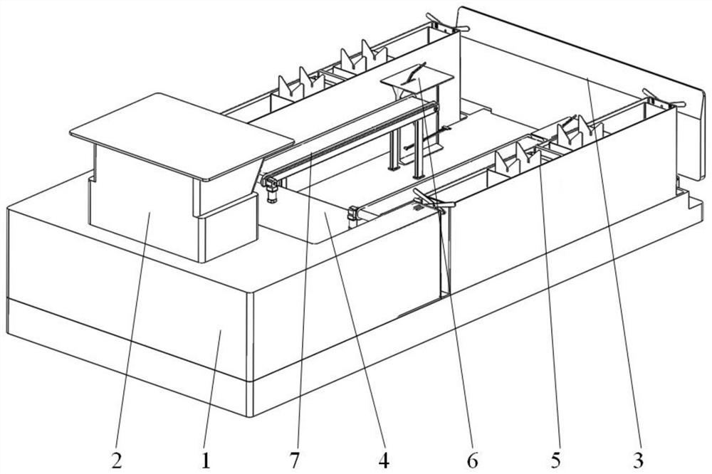 An automatic kelp harvesting platform with a clamped structure for reducing floating balls