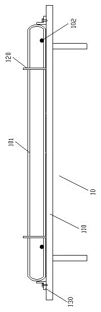 Prefabricated small box girder reinforcing steel bar tire membranization mounting device and method