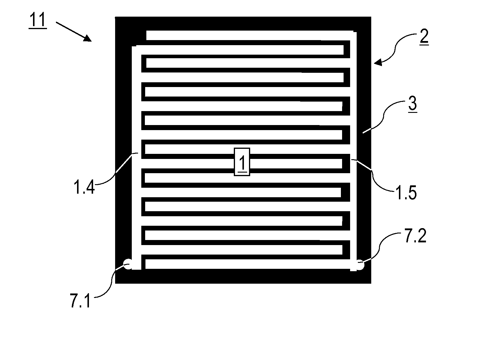 Processing an embedded metal film, and component with an embedded metal film