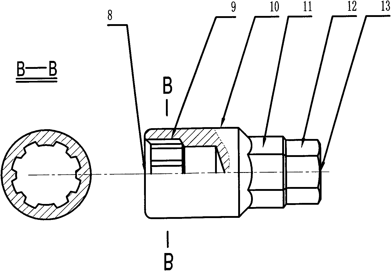 High-strength anti-theft bolt for automobile hub