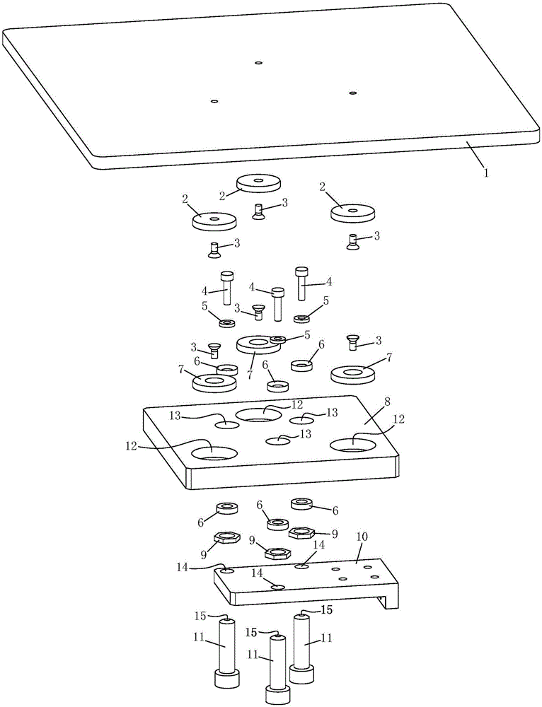 Rigid leveling mechanism for printing platform of 3D printer