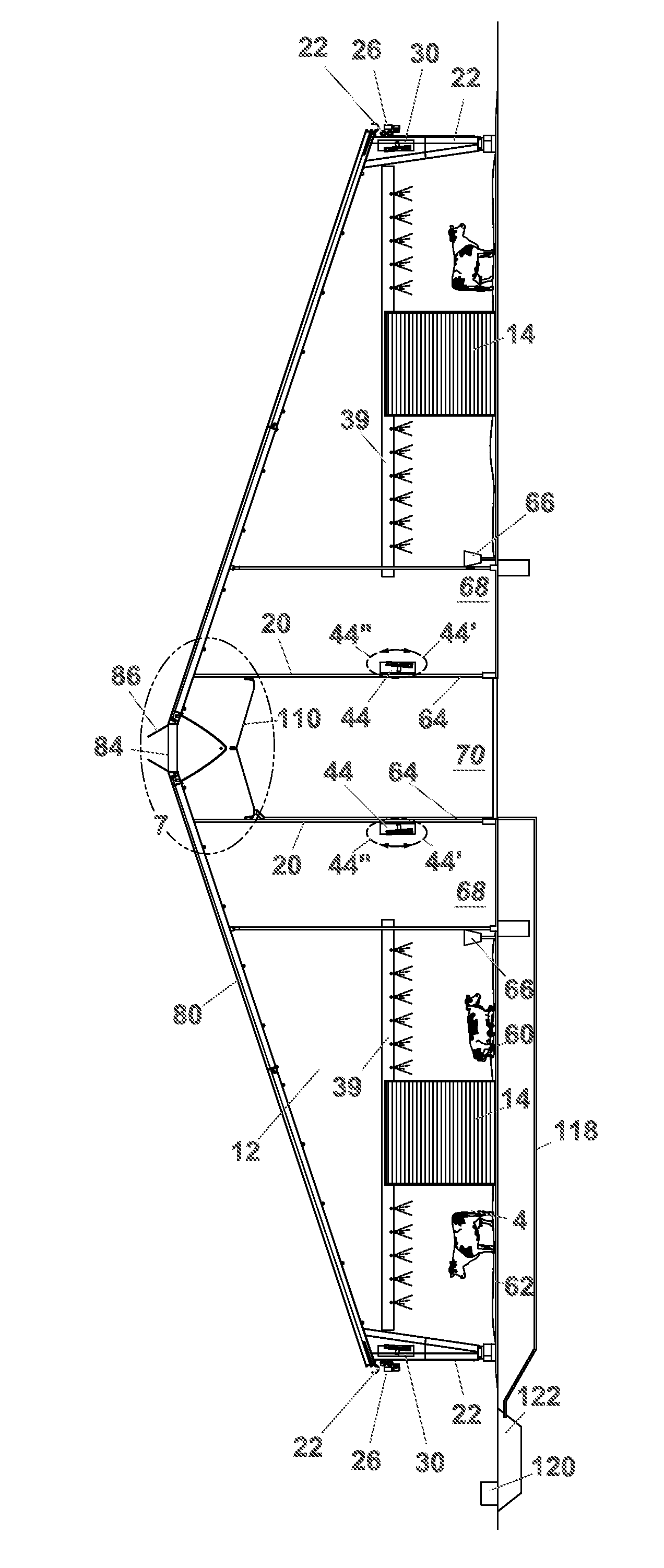 Barn system for housing farm animals