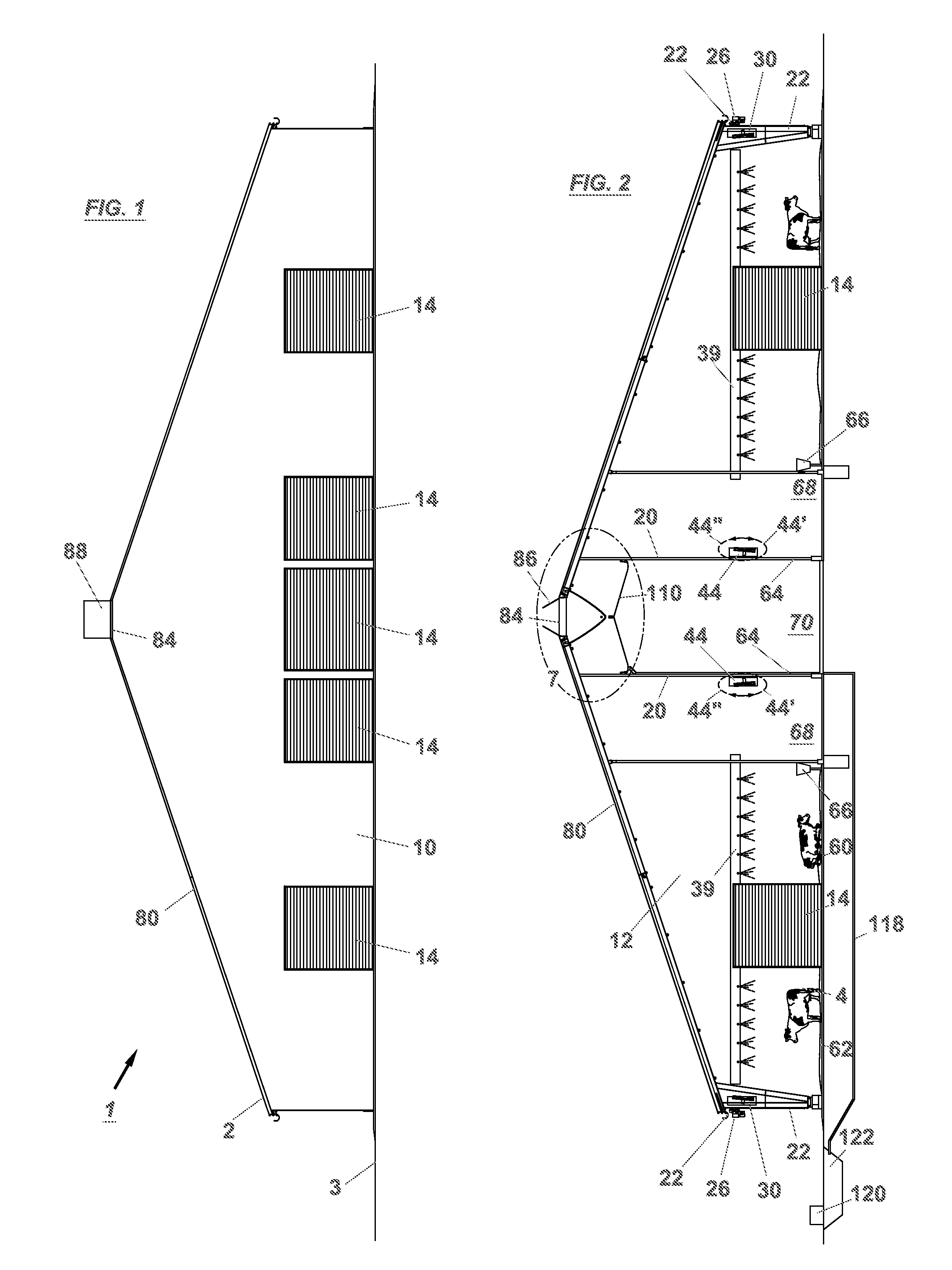 Barn system for housing farm animals